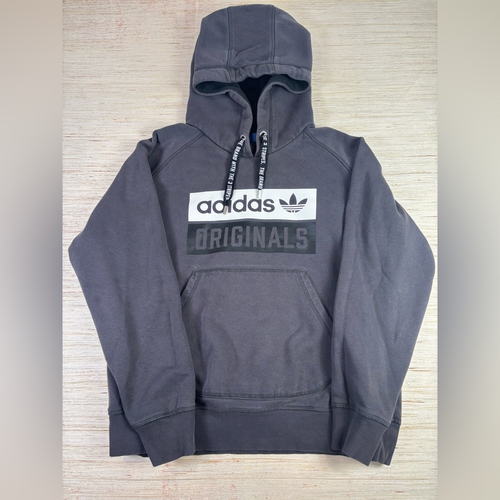 Adidas Originals Trefoil Hoodie Gray Size XL Streetwear Pullover